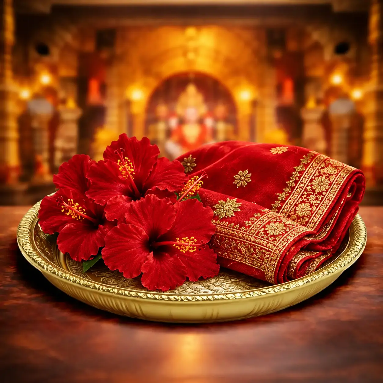 Laal Pushp and Laal Vastra (Chunari)