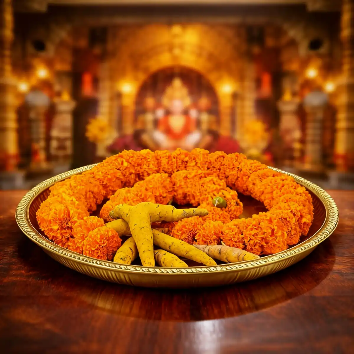 Haldi ganth mala arpan
