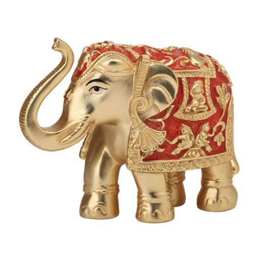 Majestic Elephant Red 24 kt Gold Foiling
