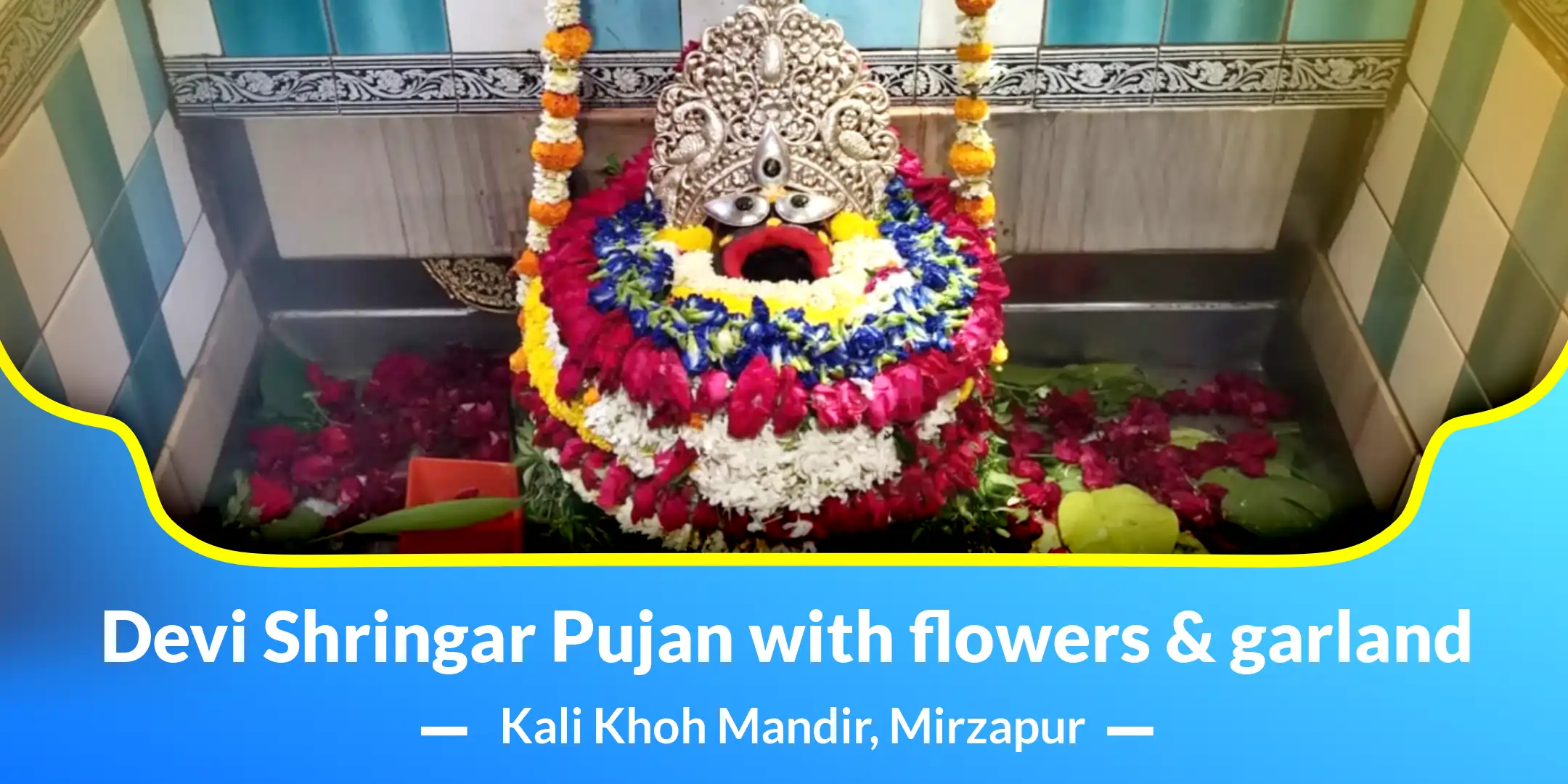 Devi Shringar Pujan with flowers & garland